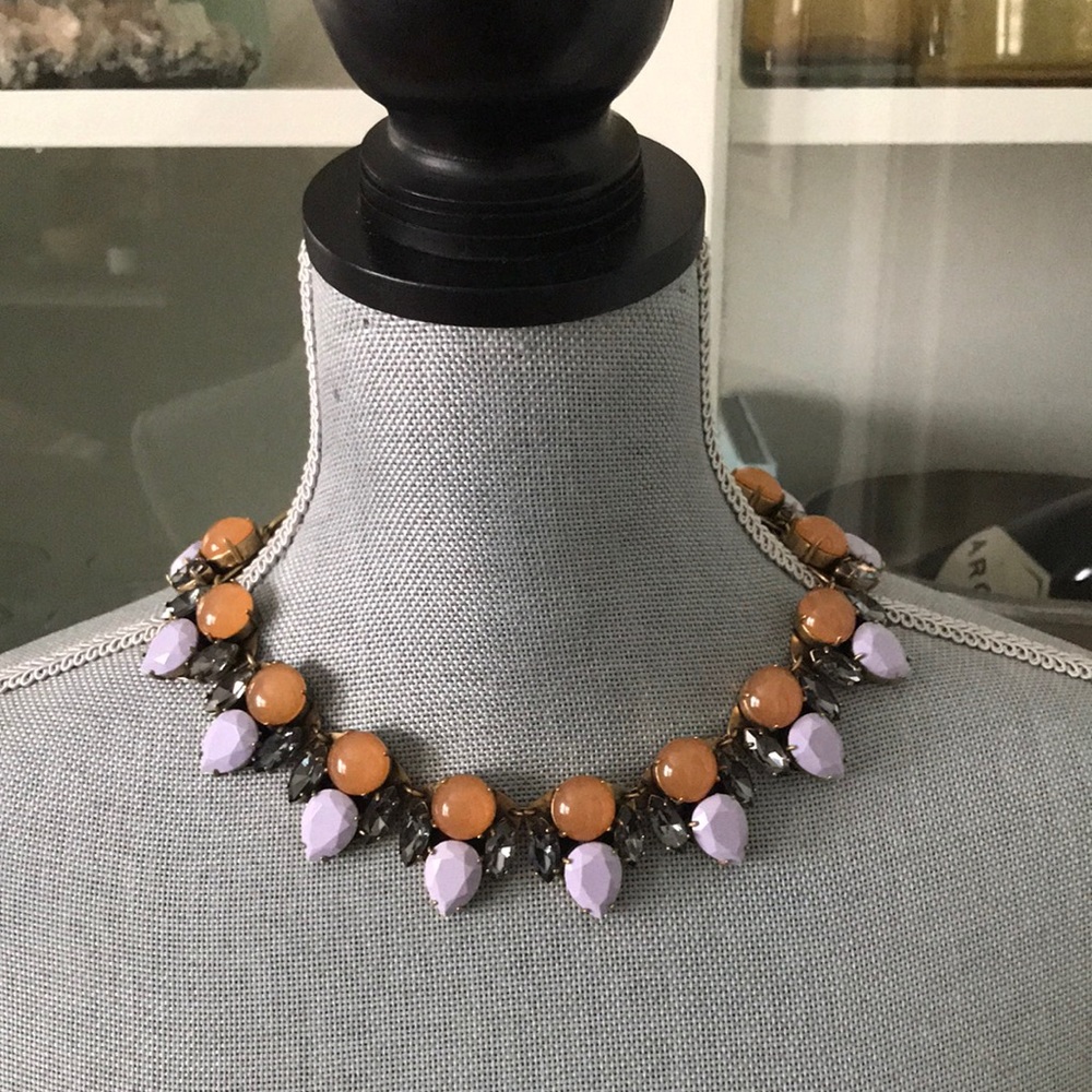 NWT $135 purple orange and gray J.Crew necklace